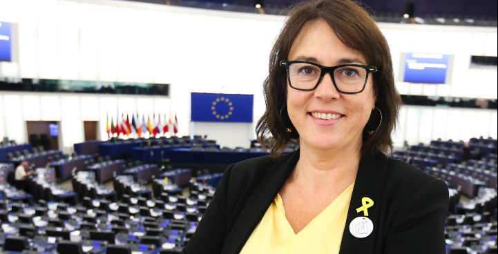 L'eurodiputada d'ERC Diana Riba, al Parlament Europeu