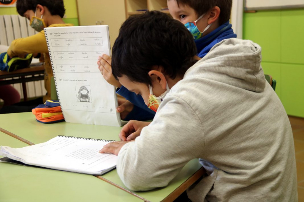 Una classe a una escola catalana