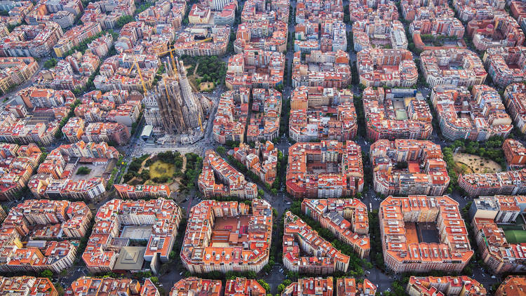 Vista aérea de l'Eixample de Barcelona