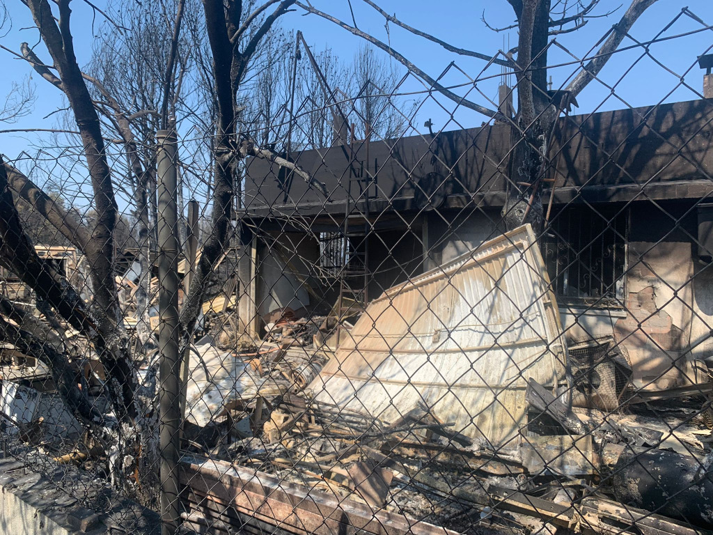 Una de les cases afectades per l'incendi de Pont de Vilomara a la urbanització River Park. / Sílvia Muñoz