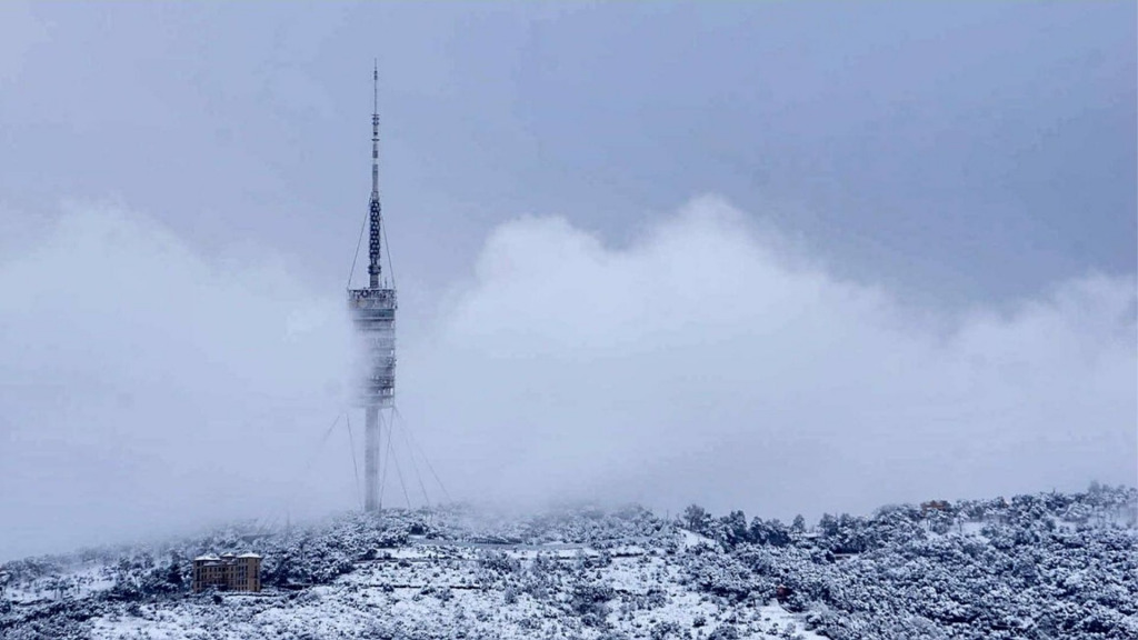 Neu a Collserola el 20 de març de 2018