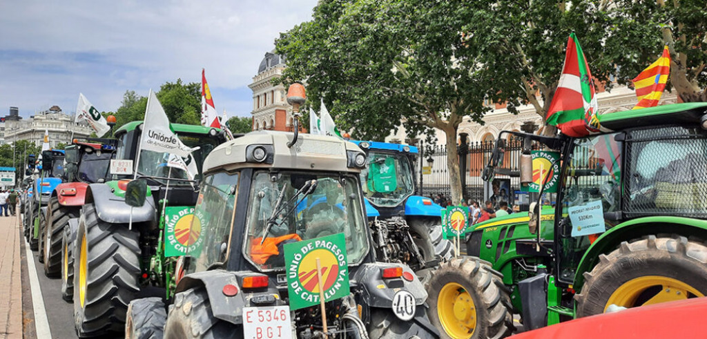 Tractors pels carrers de Madrid el passat 5 de juliol | Unió de Pagesos