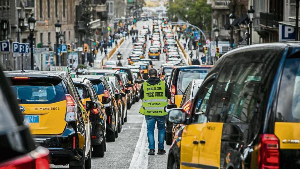 Manifestació d''Élite Taxi'
