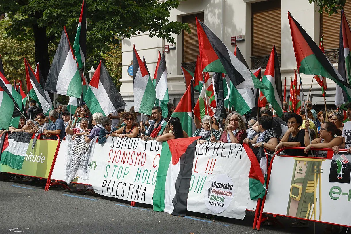 Les protestes propalestines marquen La Vuelta ciclista a Espanya