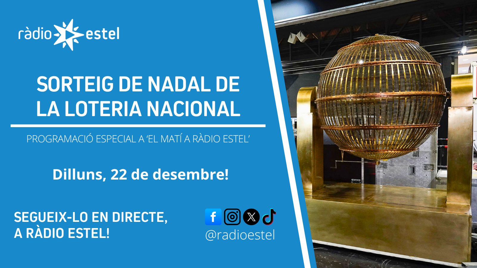 El Sorteig de Nadal de la Loteria Nacional, a Ràdio Estel